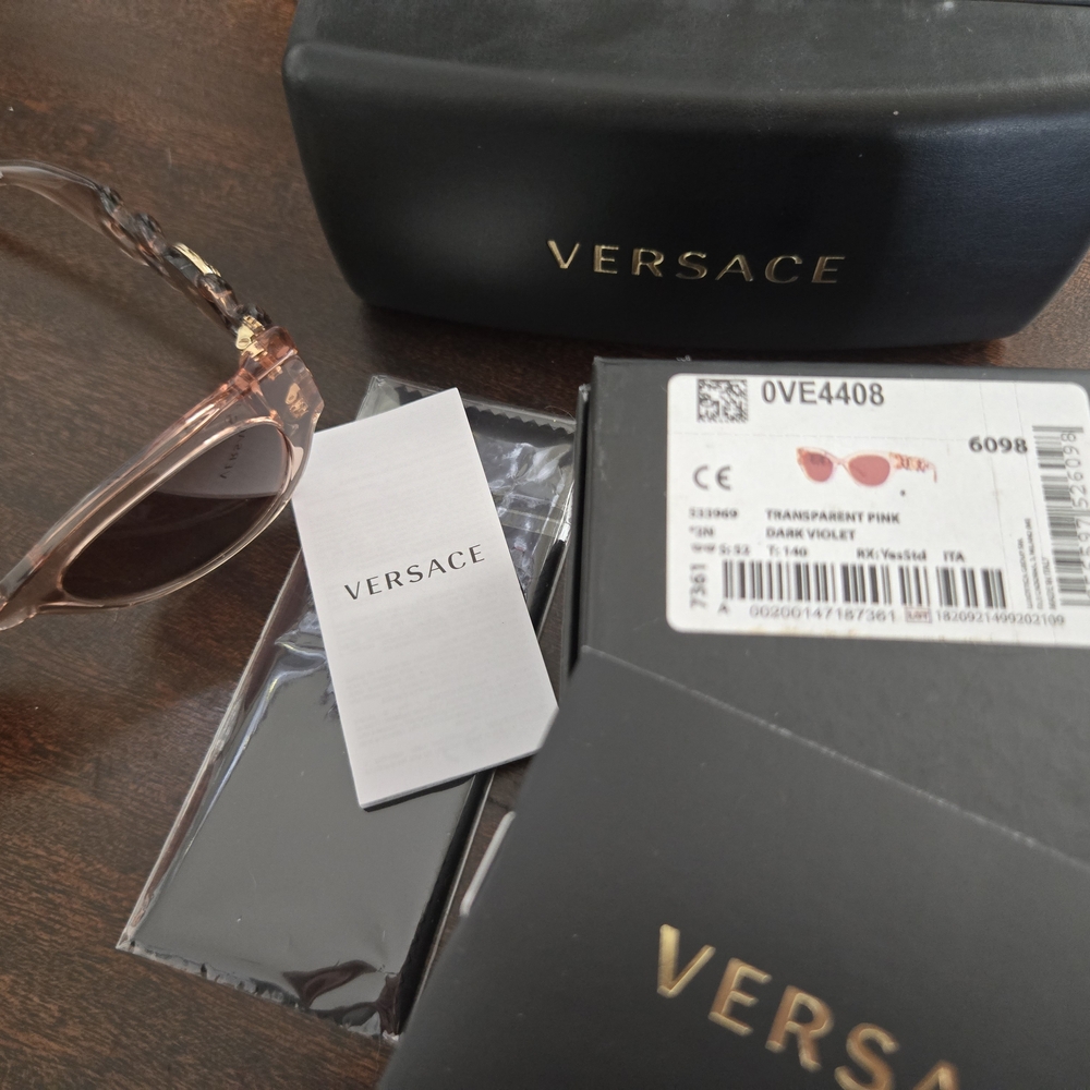 Versace Pink Sunglasses with Dark Lenses - Picture 6 of 10